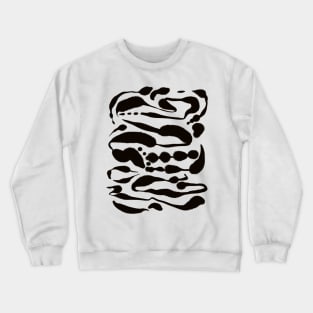 Ink Blots, Black and White Palette Crewneck Sweatshirt